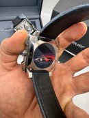 TAG Heuer Monaco Split-Seconds Chronograph 44mm, Mostrador Prata e Azul