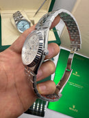 Rolex Oyster Perpetual Land‑Dweller 40mm Aço, Mostrador Prata