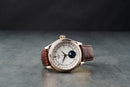 Rolex Cellini Moonphase Rosé 39mm Mostrador Branco Luneta Canelada