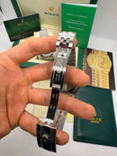 Rolex Date-Just 41mm Aço Mostrador Tiffany Luneta Canelada