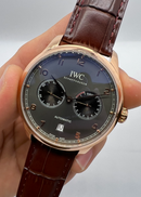 IWC Portugieser Automático Aço/Rose 42mm Pulseira de Couro