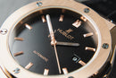 Hublot Classic Fusion 45mm Rosé Mostrador Preto Bisel Rosé