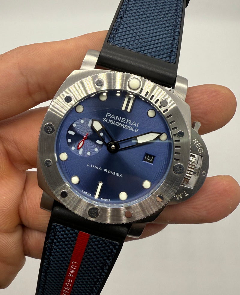 Panerai Luminor Submersible 44mm Aço LUNA ROSSA, Puls. Nylon