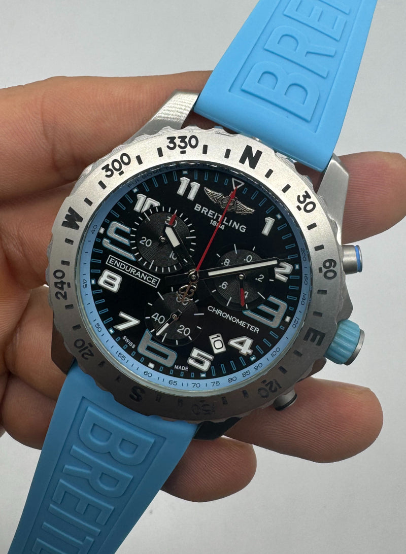 Breitling ENDURANCE PRO Aço 44mm Pulseira Borracha