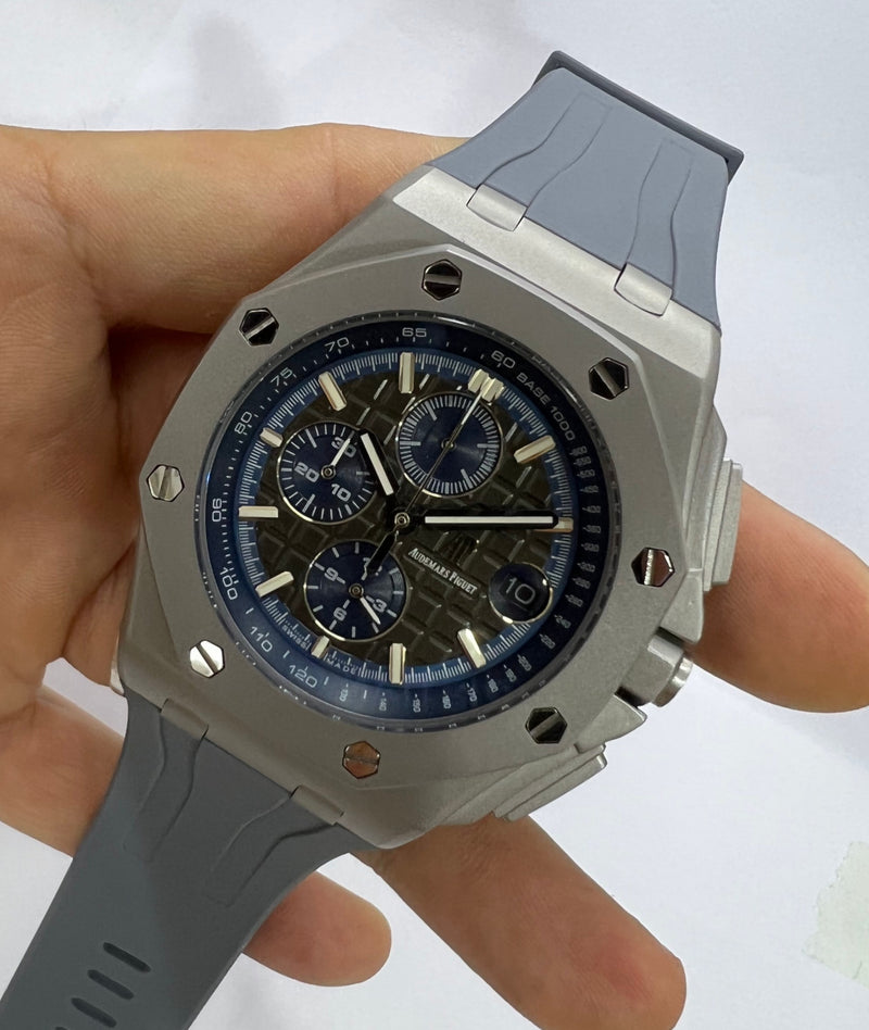 Audemars Piguet Royal Oak Offshore 44mm Mostrador Preto Bezel Aço