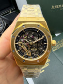Audemars Piguet Royal Oak 41mm Esqueleto Aço/Dourado