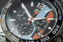 Tag Heuer F1 Golfo Cronógrafo 43mm Aço Mostrador Preto Bezel Preto