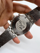 Audemars Piguet RoyalOak 41mm Aço Mostrador Preto Bezel Aço Pulseira Aço