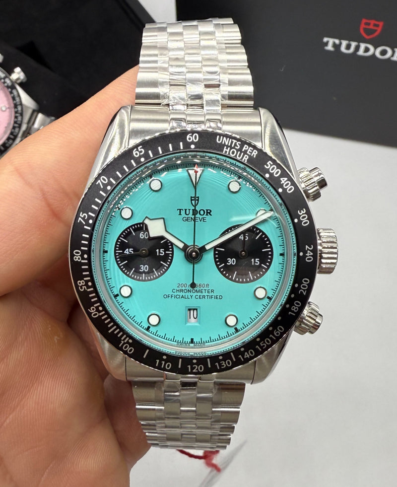 Tudor Black Bay Chrono Caixa de 41 mm em aço Bracelete em Aço - CLONE