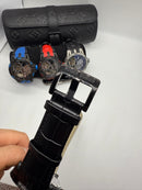 Roger Dubuis Excalibur Tourbillon Duplo 45mm Aço/OxBlack