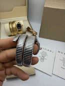 Bvlgari Serpenti Tubogas 02 Volta 35mm Aço Mostrador Preto - Cravejado