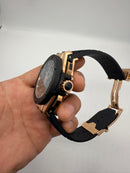 Hublot King Power 48mm Aço/Rose, Mostrador Preto
