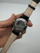 Patek Phillippe Turbilhão 42mm Aço, Pulseira Couro - Diamond