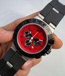 Bvlgari Aluminium Titanium DUCATI 41mm - Aço - Mostrador Vermelho