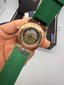 Vacheron Constantin Overseas Aço/Rose 40mm, Mostrador Verde