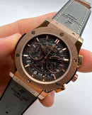 Hublot Classic Chrono Rosè 45mm Mostrador Preto