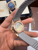 Patek Philippe Aquanaut 41mm Aço/Rose Mostrador Branco