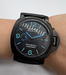 Panerai Luminor Marina 44mm Aço OxiBlack Mostrador Preto Pulseira Nylon