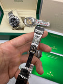 Rolex Daytona 40mm Aço, Mostrador Cinza com Brilhantes
