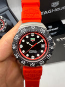 TAG Heuer F1 Solargraph 38mm Vermelho - Pulseira Borracha -