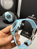 Hublot Classic Fusion Magic Blue Chrono Esqueleto 45mm Aço/OxBlue