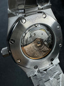 Audemars Piguet Royal Oak 41mm Aço Mostrador Preto Bezel Aço Pulseira Aço