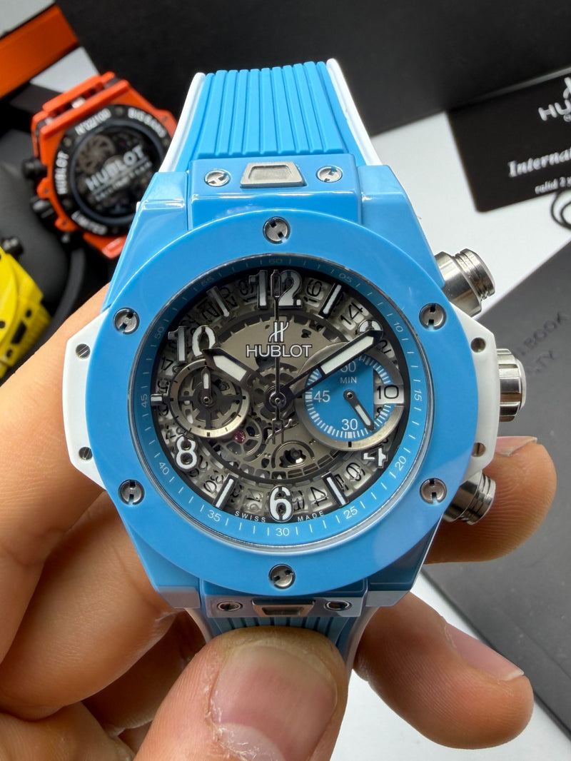 Hublot Big Bang 20th Anniversary King - Miame Blue Cerâmica Tungsténio 43mm