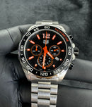 Tag Heuer F1 Cronometro 43mm Aço Mostrador Preto Bezel Preto