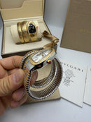 Bvlgari Serpenti Tubogas 02 Volta 35mm Aço/Dourado Mostrador Prata - Cravejado