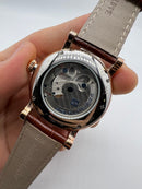 Patek Phillippe Turbilhão Esqueleto 42mm Aço, Pulseira Couro