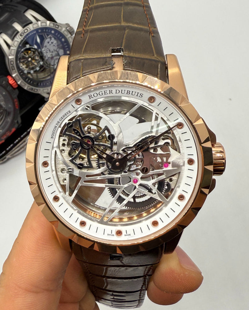 Roger Dubuis Excalibur Monotourbillon 45mm - Aço/Rose