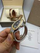 Bvlgari Serpenti Tubogas 01 Volta 35mm Aço/Dourado Mostrador Preto - Cravejado