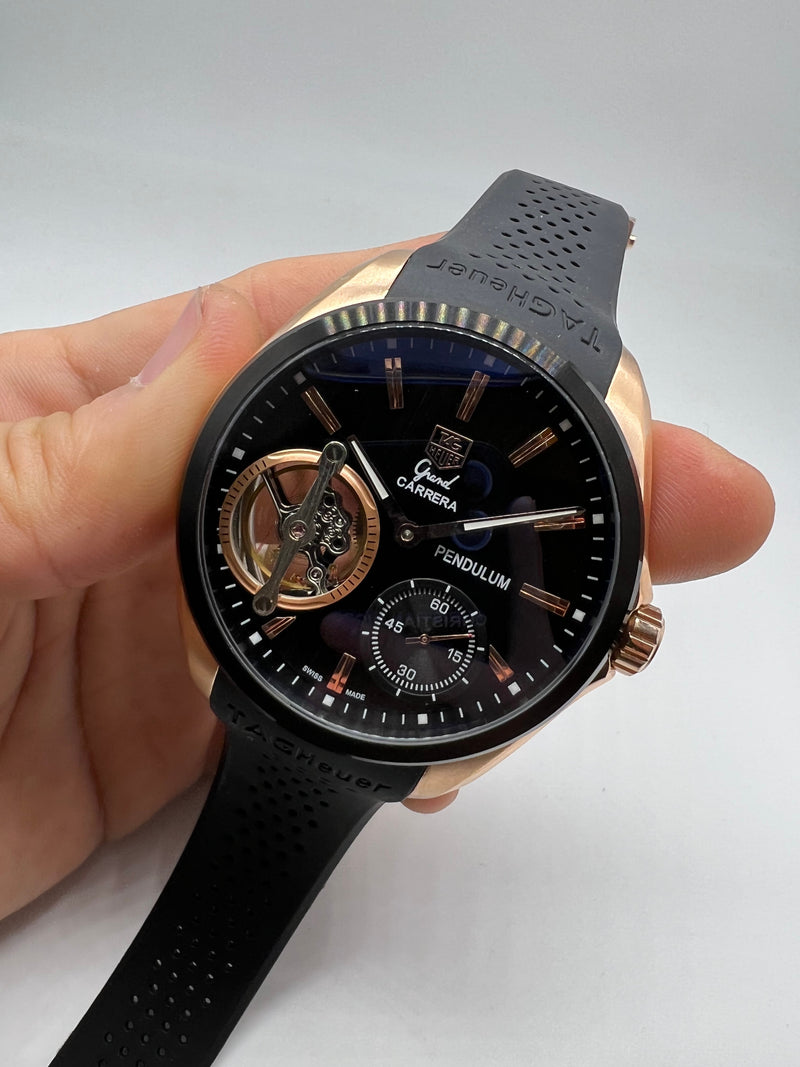 TAG Heuer Grand Carrera Pendulum Aço Rose/OxBlack 48mm