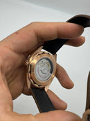 Omega Aquaterra 41,5mm Aço/Rose, Pulseira Couro