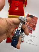 Omega Seamaster Aqua Terra Worldtimer 43 mm, Aço - Azul - CLONE