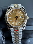 Rolex DateJust 41/36mm Aço/Dourado, Mostrador Dourado