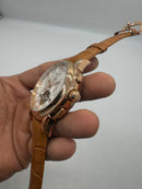 Patek Phillippe Turbilhão 42mm Aço/Dourado, Pulseira Couro