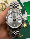 Rolex Datejust 41mm/36mm/31mm Aço - Mostrador Prata - Pulseira Jubilee - CLONE