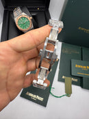 Audemars Piguet Royal Oak Aço/Rose 39mm Mostrador Verde Bezel