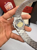 Patek Philippe Nautilus 39mm, Mostrador Chumbo, Pulseira Aço