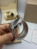 Bvlgari Serpenti Tubogas 02 Volta 35mm Aço Mostrador Preto - Cravejado
