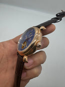 Vacheron Constantin Fases da Lua Turbilhão Aço/Rose 42mm, Mostrador Azul