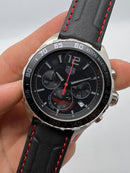 TAG Heuer Aston Martin Racing, Chronograph Eletrônico, 44 mm, Aço/Couro