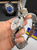 Vacheron Constantin Overseas Aço 40mm, Mostrador Prata