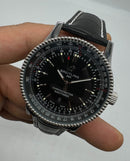 Breitling Navitimer 42mm Aço Pulseira Couro