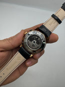 Patek Phillippe Turbilhão 42mm Aço/Rose, Pulseira Couro - Diamond