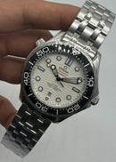 Omega Seamaster Co-Axial 40mm Mostrador Branco