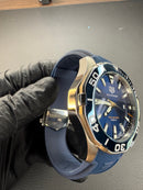 Tag Heuer Aquarecer 300, 43mm, Aço, Mostrador Azul, Puls. Borracha