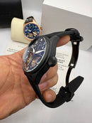 IWC PORTUGIESER YACTH CLUB TURBILHÃO - 44mm - Aço/OxBlack Most. Preto Puls Nylon