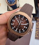 Patek Philippe Aquanaut 41mm Aço/Rose Mostrador Marrom